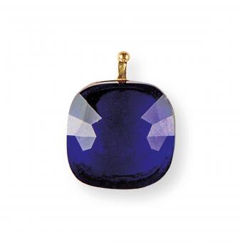 Heide Heinzendorff Anhänger Quarzglas Facette 12mm Royalblau 