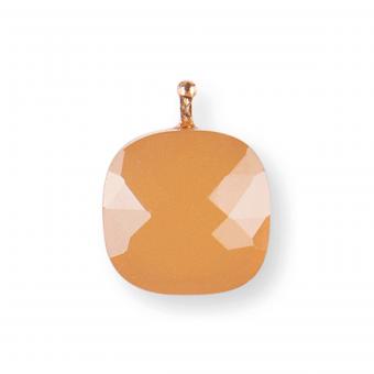 Heide Heinzendorff Anhänger Quarzglas Facette 12mm Apricot 