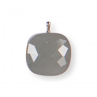 Heide Heinzendorff Anhänger Quarzglas Facette 12mm Grau 