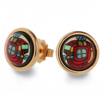 Frey Wille Hundertwasser Méditerranée CABOCHON Ohrstecker 