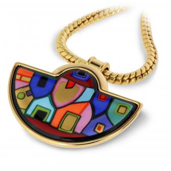 Frey Wille Hundertwasser Street Rivers Anhänger BIG HALF MOON 