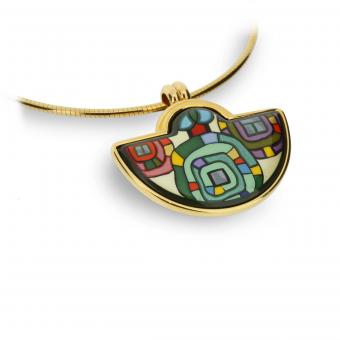 Frey Wille Anhänger - Hundertwasser Méditerranée HALF MOON 